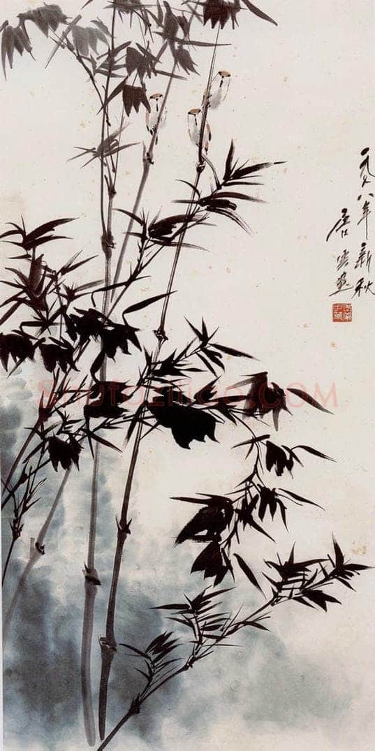  唐云 竹雀 书画作品