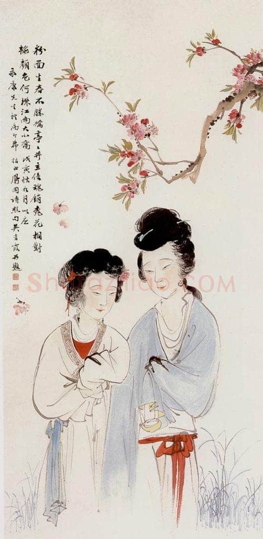  吴青霞 双美图 书画作品