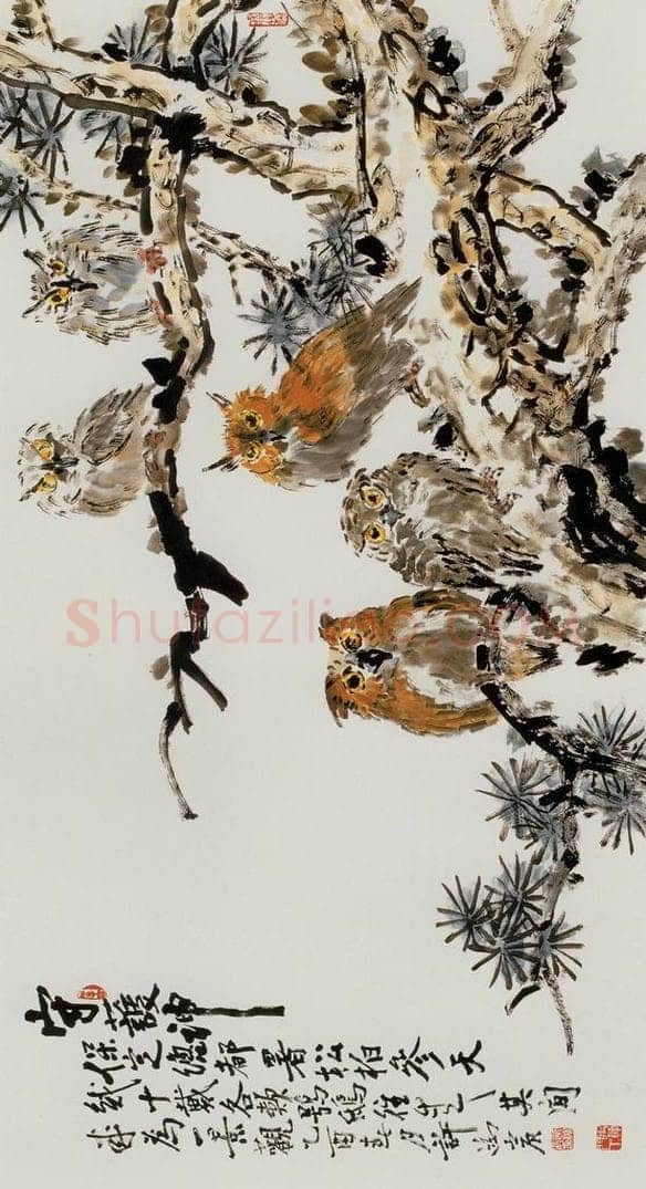 许鸿宾 《守护神》 书画作品
