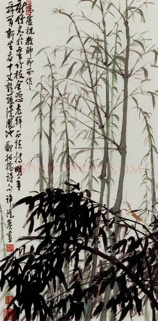  许鸿宾 《新竹高于旧竹枝》 书画作品