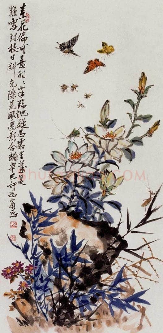  许鸿宾 《素花偏可喜》 书画作品