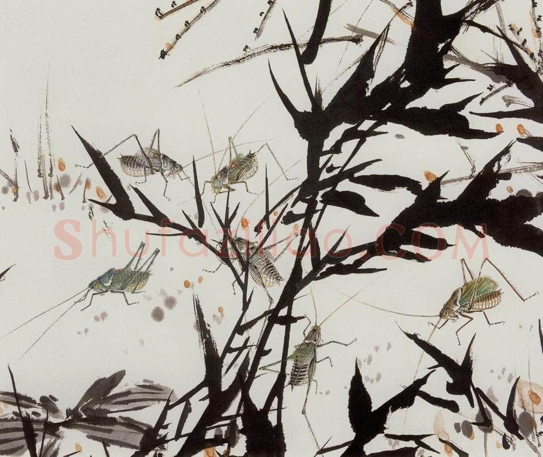 许鸿宾 《娇姿纸上轻跳动》 书画作品