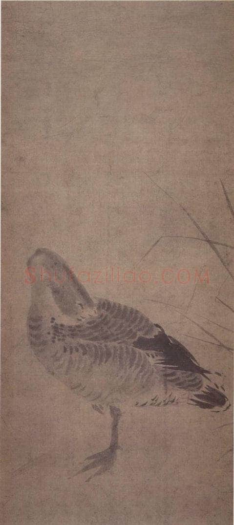 元 无款 芦雁图轴 书画作品