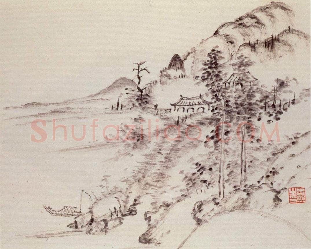 清 曾熙 干笔山水册（十二帧） 书画作品