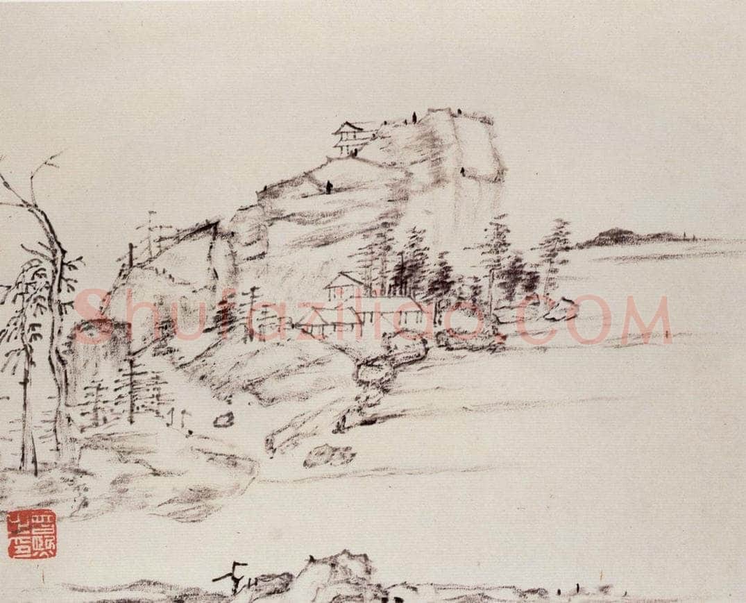 清 曾熙 干笔山水册（十二帧） 书画作品