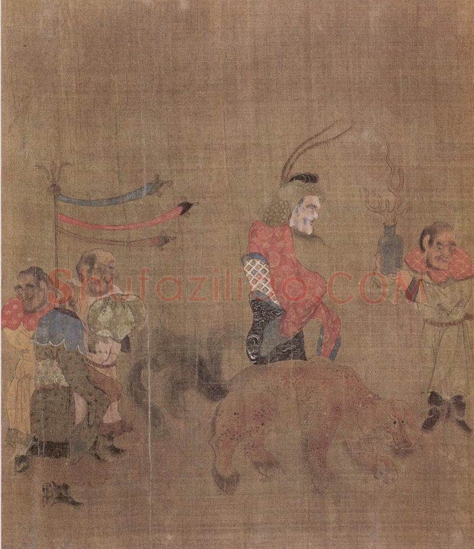 明 无款 诸夷职贡图轴 书画作品