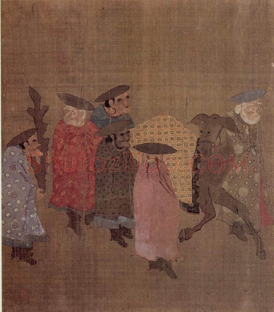 明 无款 诸夷职贡图轴 书画作品