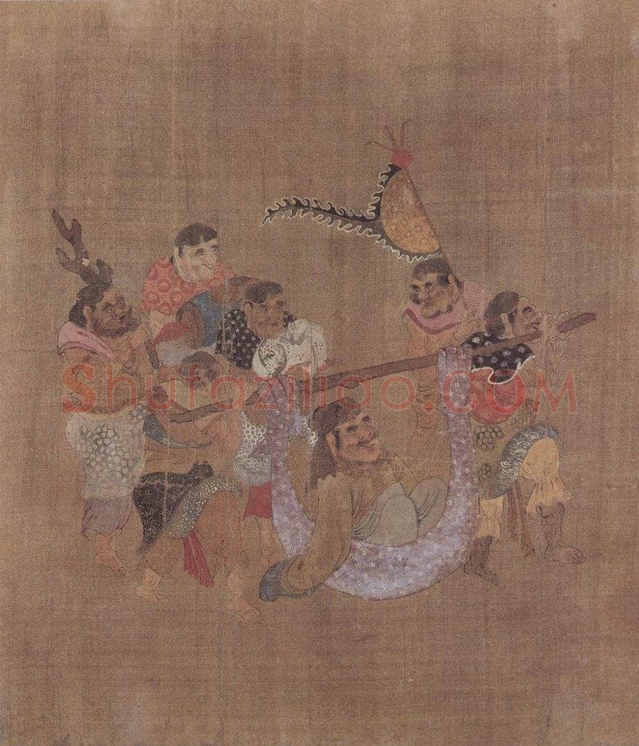 明 无款 诸夷职贡图轴 书画作品