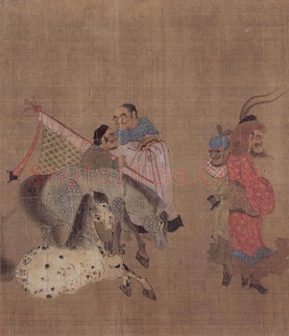 明 无款 诸夷职贡图轴 书画作品