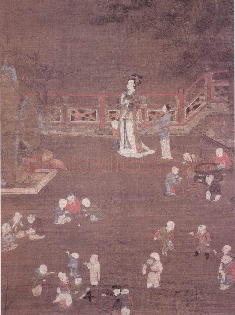 明 无款 婴戏图轴 书画作品
