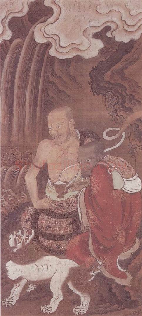 明 无款 十六罗汉像屏 书画作品