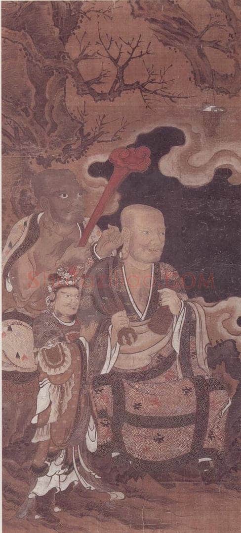 明 无款 十六罗汉像屏 书画作品