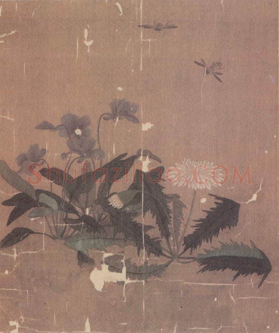 宋 无款 花鸟草虫册 书画作品
