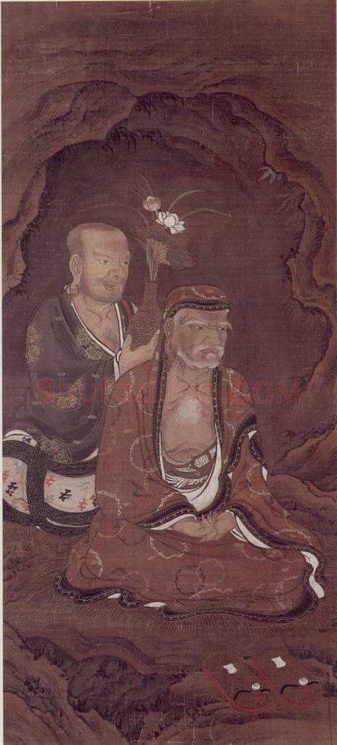  无款 十六罗汉像屏 书画作品