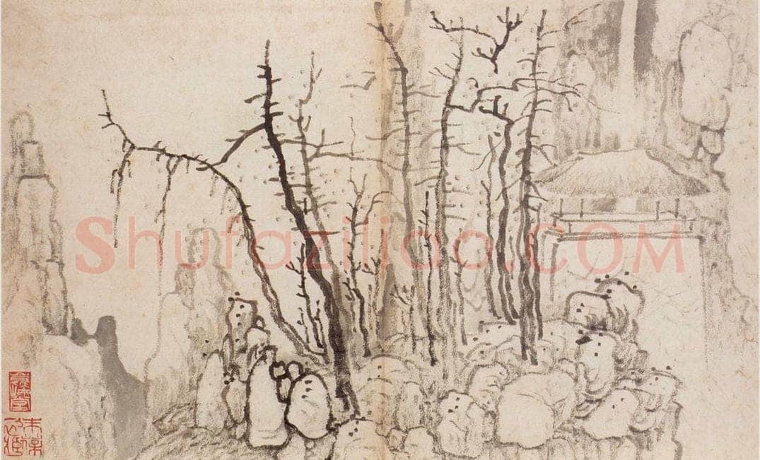 清 龚贤 山水册(六帧) 书画作品