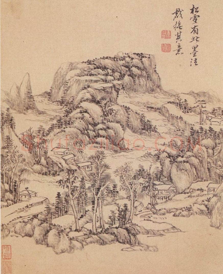 王原祁 仿古山水册 书画作品