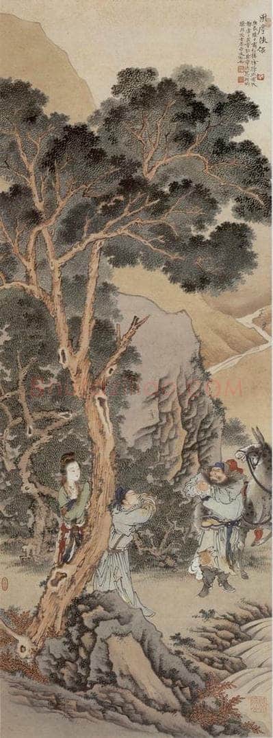 1940年 徐燕孙 《风尘侠侣》 书画作品