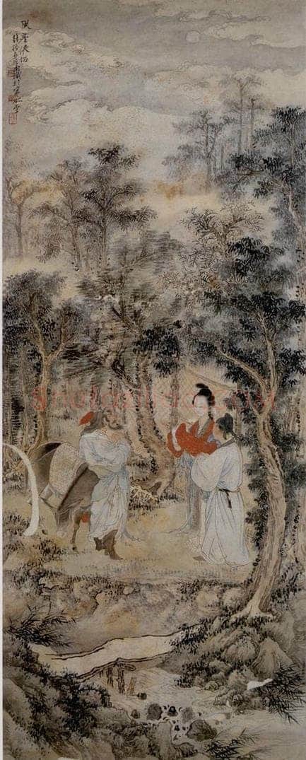 徐燕孙 《风尘侠侣》 书画作品