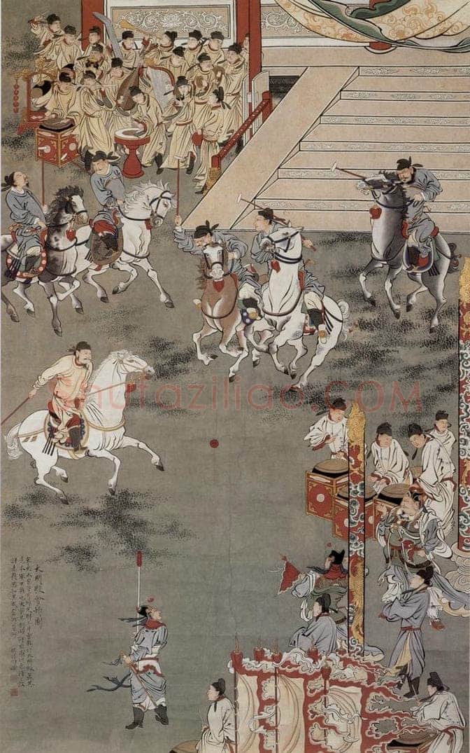  徐燕孙 《大明殿会鞠图》 书画作品