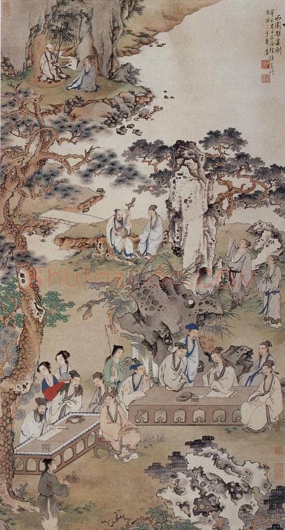 1941年 徐燕孙 《西园雅集图》 书画作品