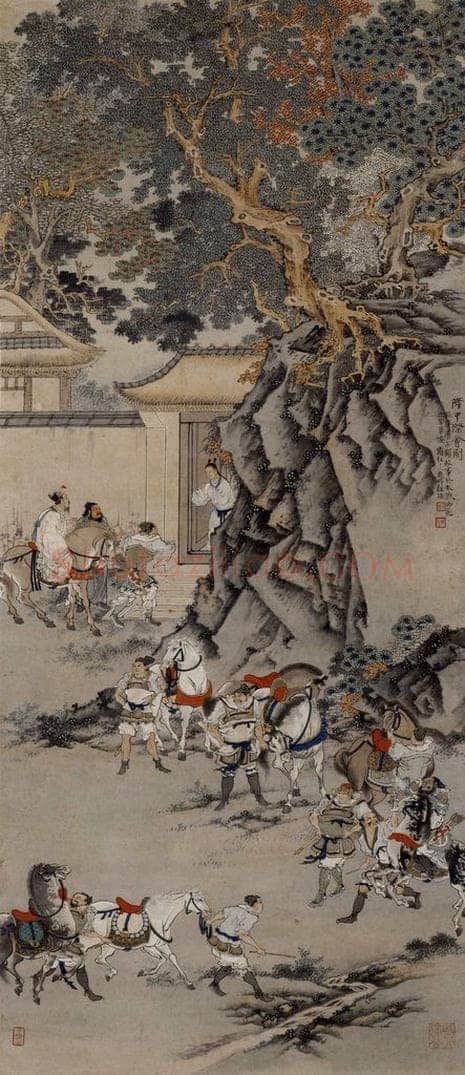  徐燕孙 《隆中际会》 书画作品