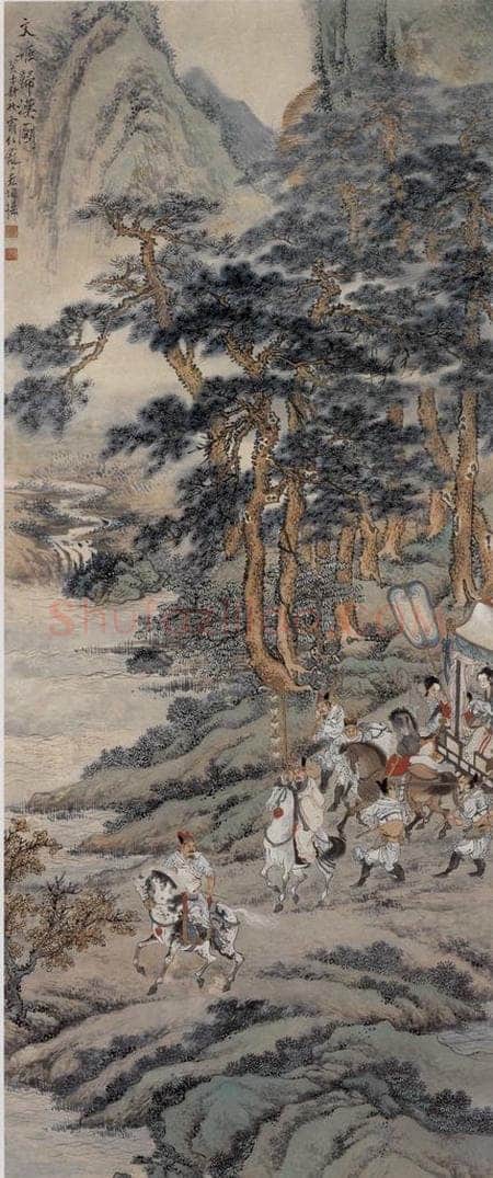 1943年 徐燕孙 《文姬归汉》 书画作品