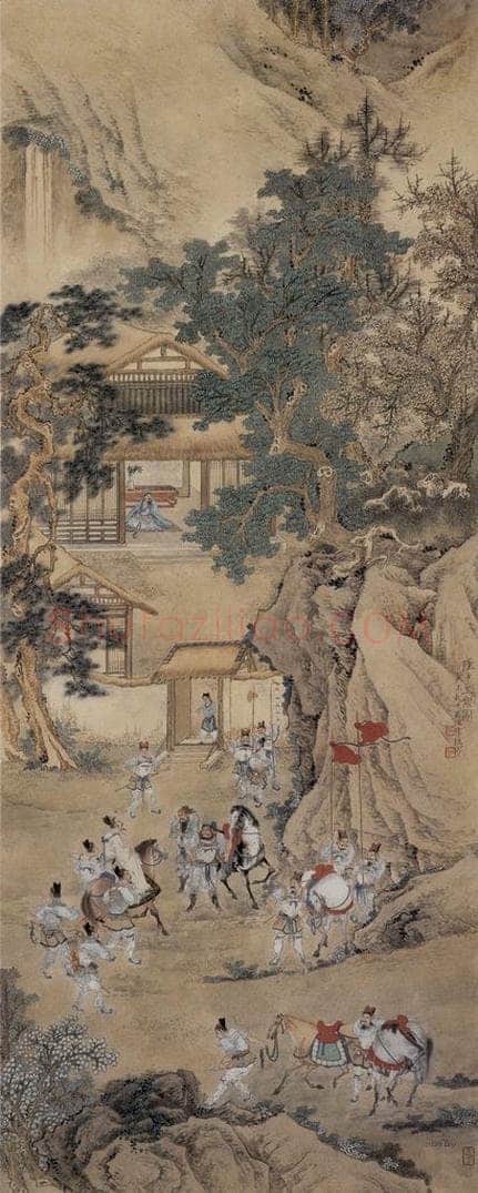 1943年 徐燕孙 《隆中三顾图》 书画作品