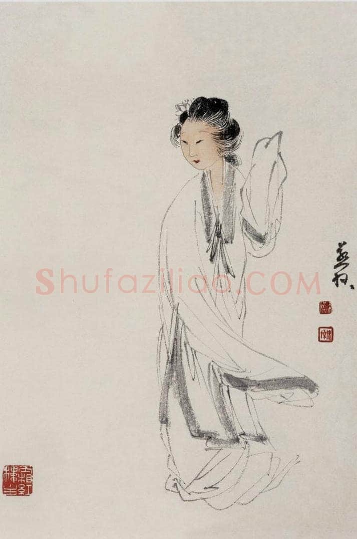  徐燕孙 《白描人物》 书画作品