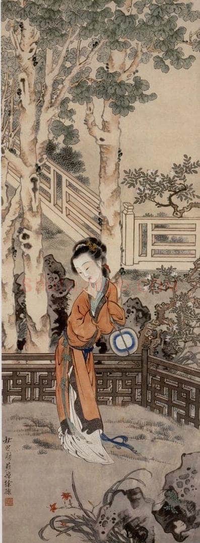  徐燕孙 《秋思》 书画作品
