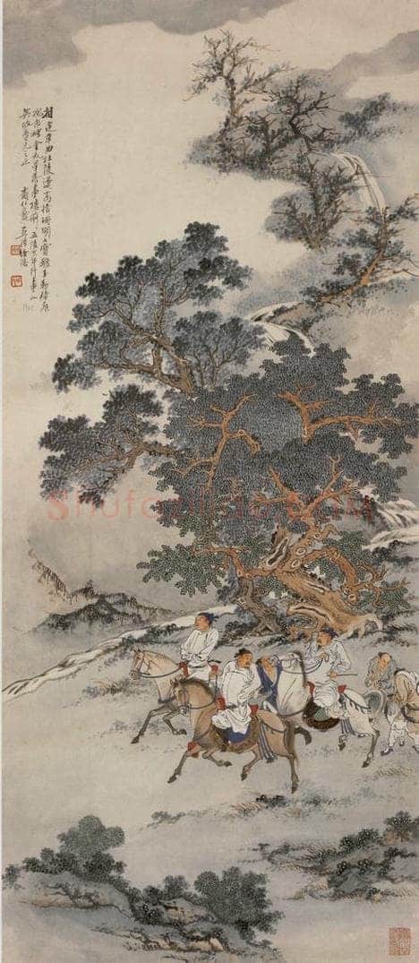  徐燕孙 《五陵少年》 书画作品