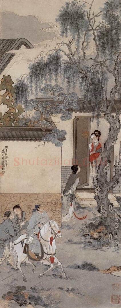  徐燕孙 《李娃故事》 书画作品