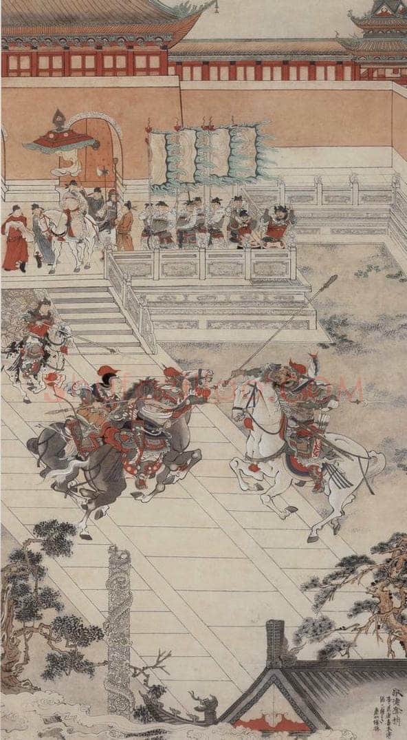  徐燕孙 《敬德夺槊》 书画作品