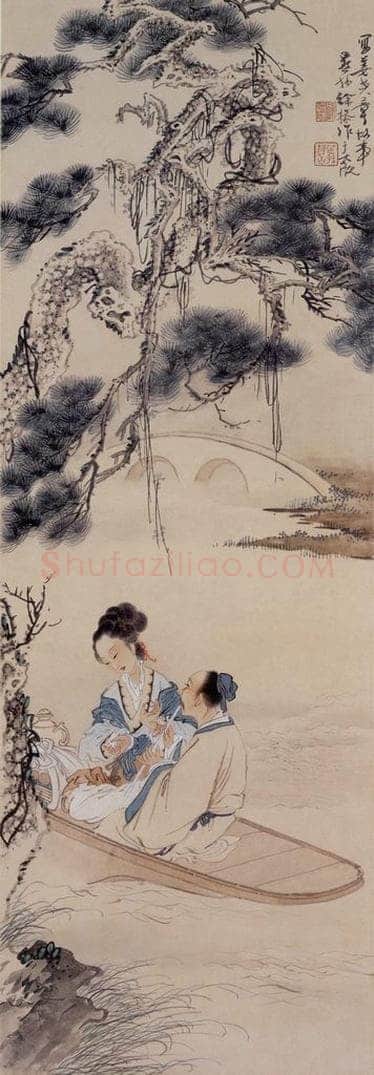  徐燕孙 《写蒋尧章故事》 书画作品