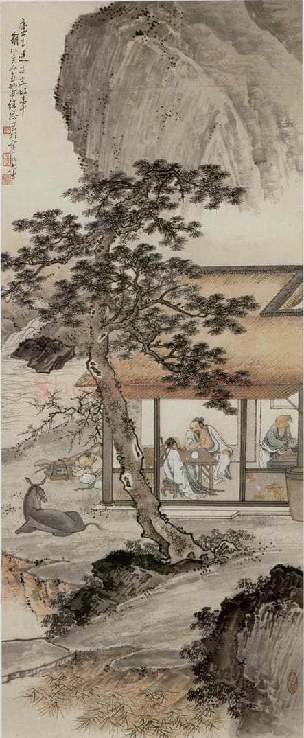  徐燕孙 《卢生遇吕岩故事》 书画作品