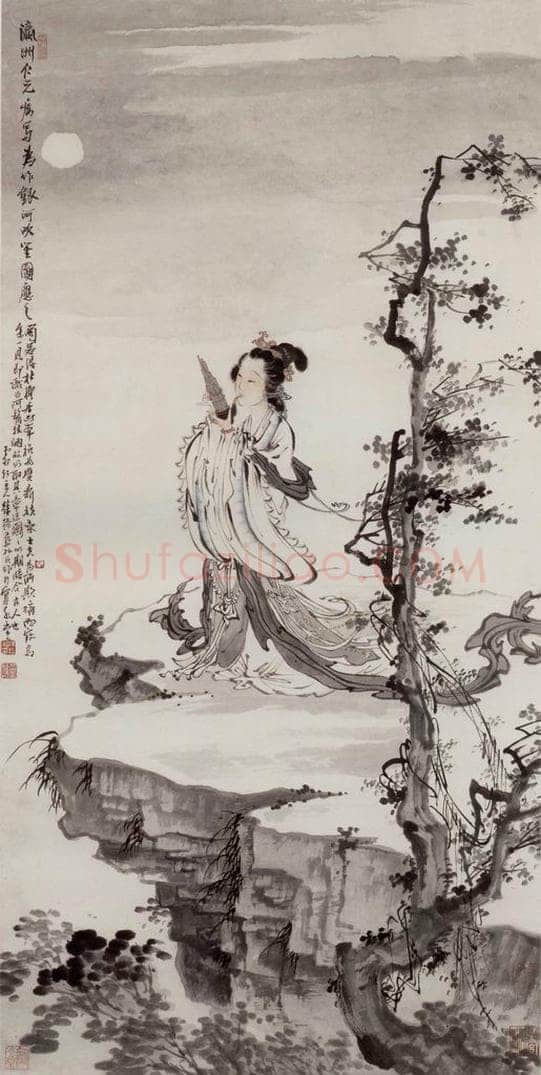  徐燕孙 《银河吹笙》 书画作品