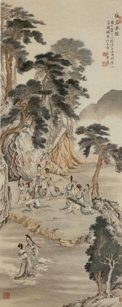  徐燕孙 《瑶岛仙踪》 书画作品