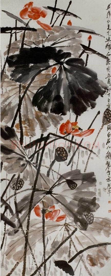 1923年 齐白石 《秋荷图》 书画作品