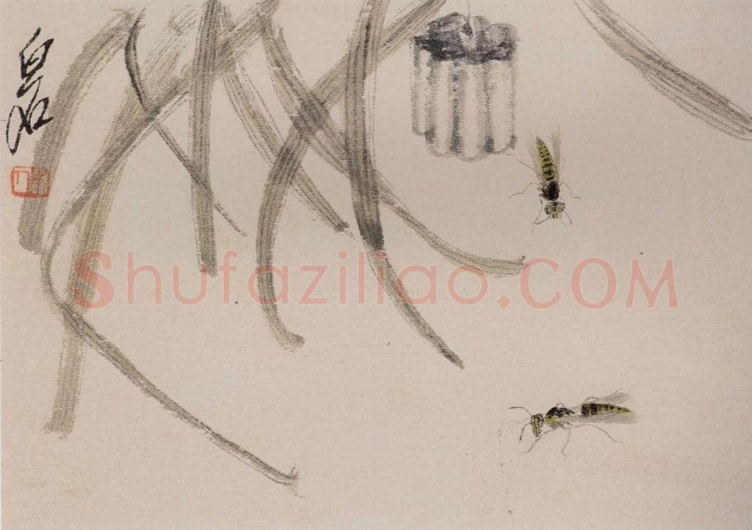 1924年 齐白石 《草虫册页》 书画作品