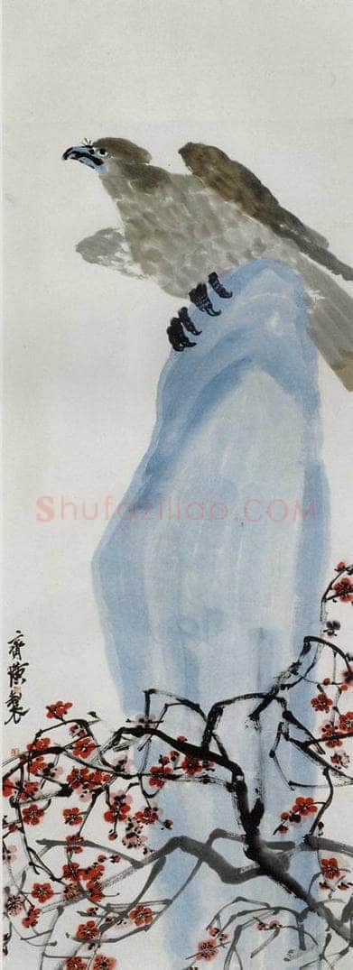 1924年 齐白石 《花鸟四条屏》 书画作品