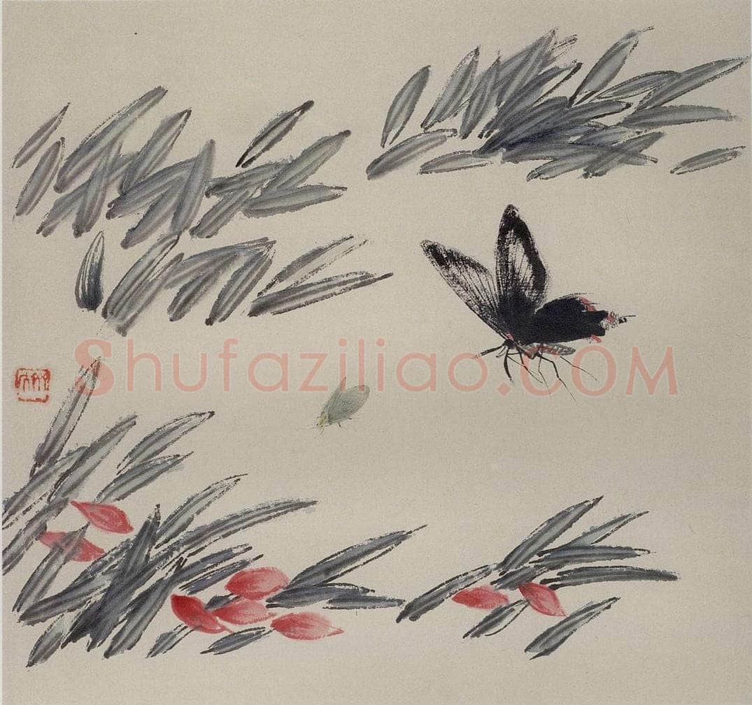 1924年 齐白石 《草虫册页》 书画作品