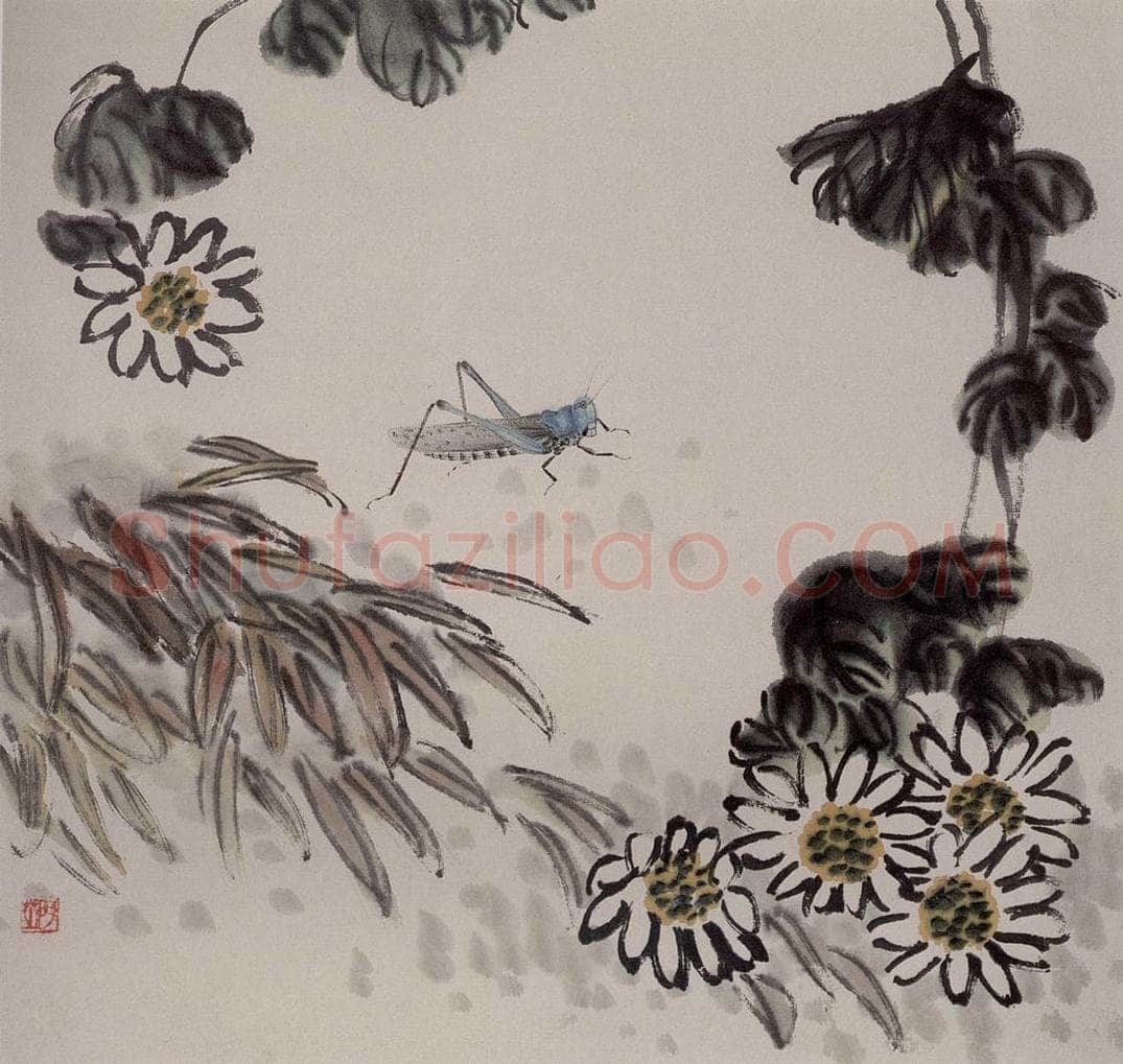 1924年 齐白石 《草虫册页》 书画作品