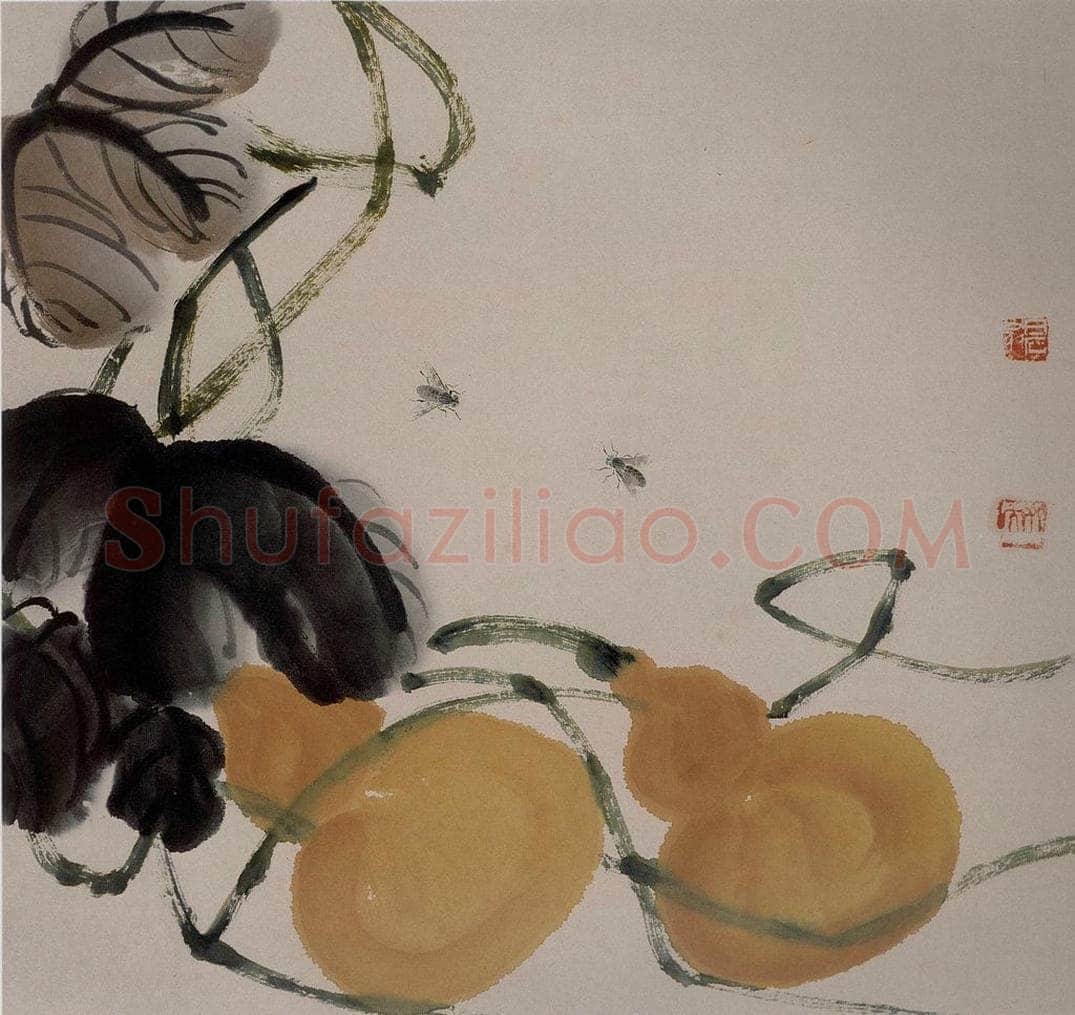 1924年 齐白石 《草虫册页》 书画作品