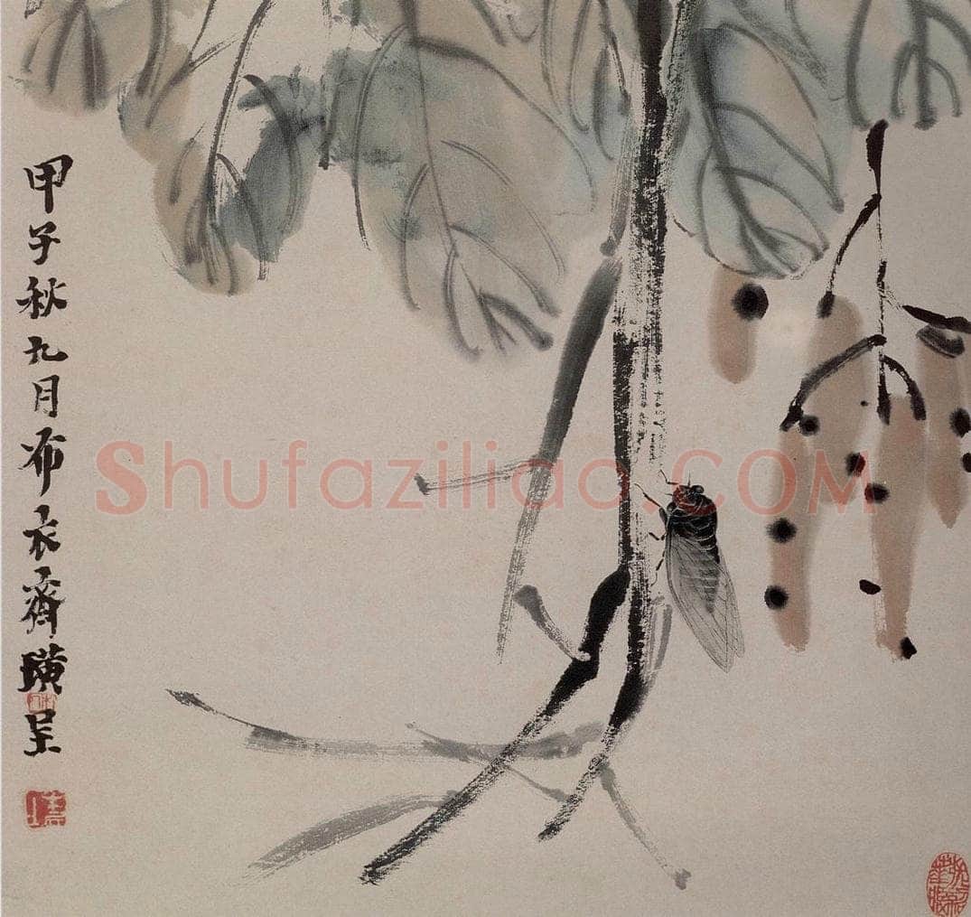 1924年 齐白石 《草虫册页》 书画作品