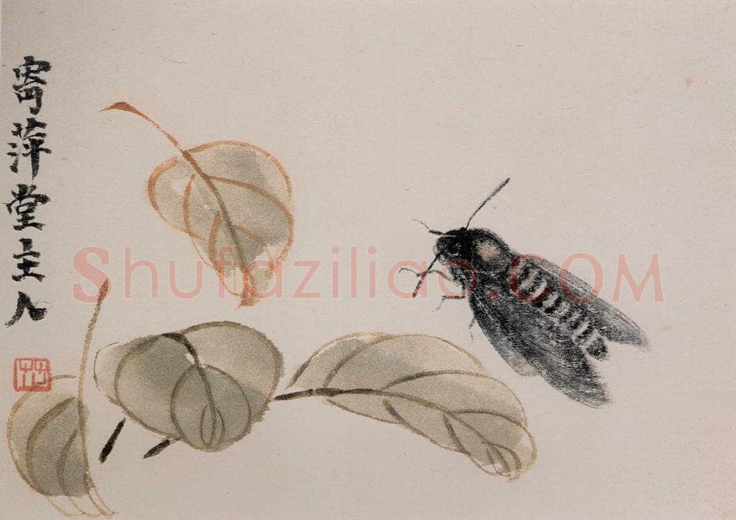 1924年 齐白石 《草虫册页》 书画作品