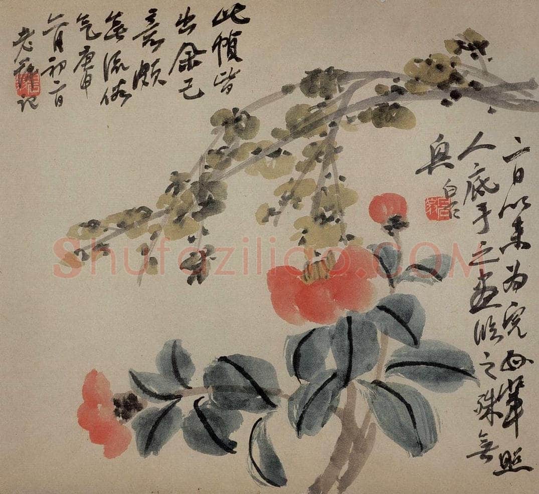 1920年 齐白石 《花卉画稿》 书画作品