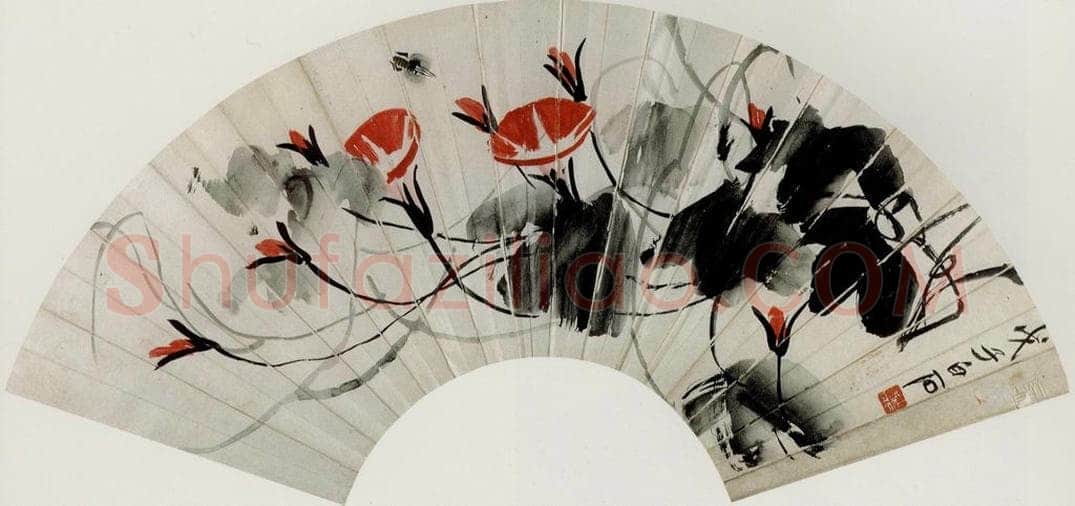 1948年 齐白石 《牵牛花》 书画作品