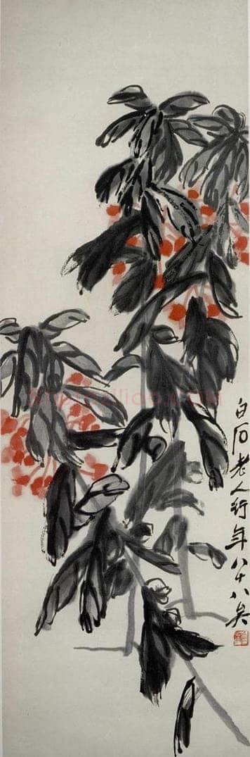 1948年 齐白石 《凤仙花》 书画作品