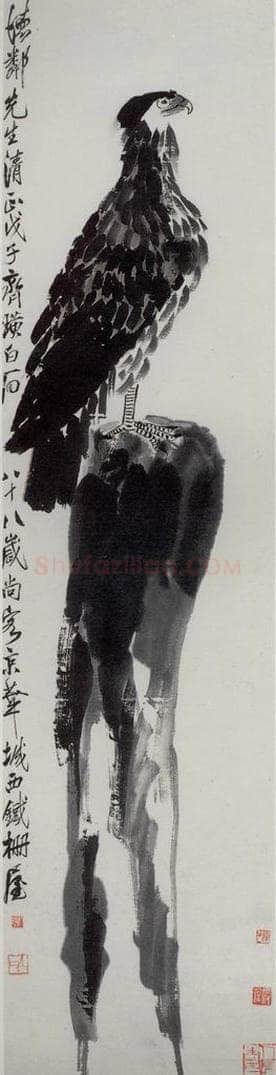 1948年 齐白石 《鹰》 书画作品