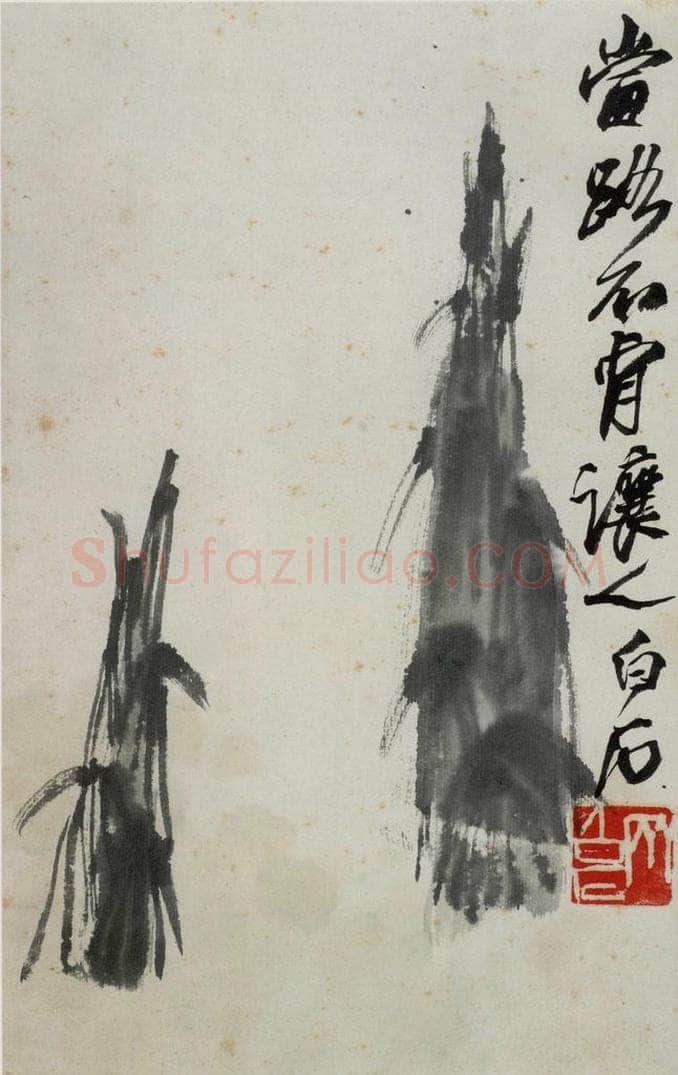 约1948年 齐白石 《笋》 书画作品