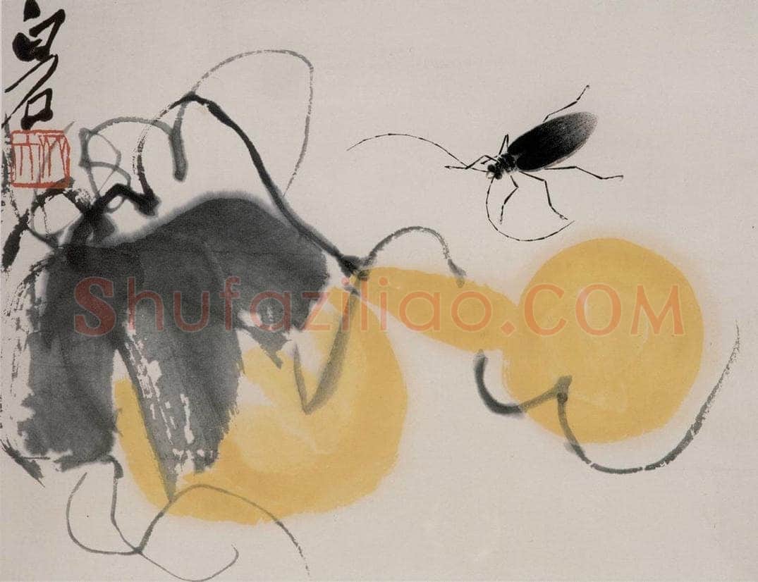 1945年 齐白石 《花鸟虫草册页》 书画作品